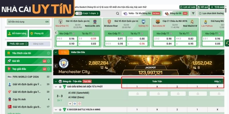 Đoc cược 1x2 cực kỳ đơn giản